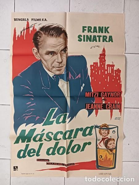 Cine: SMP 2531 LA MASCARA DEL DOLOR FRANK SINATRA POSTER ORIGINAL 70X100 ESTRENO