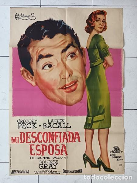 Cin&eacute;ma: SMP 2544 MI DESCONFIADA ESPOSA GREGORY PECK LAUREN BACALL MINNELLI POSTER ORIGINAL 70X100 ESTRENO