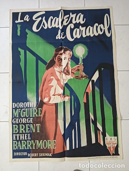 Kino: SMP 2546 LA ESCALERA DE CARACOL DOROTHY McGUIRE GEORGE BRENT POSTER ORIGINAL 70X100 ESTRENO LITO