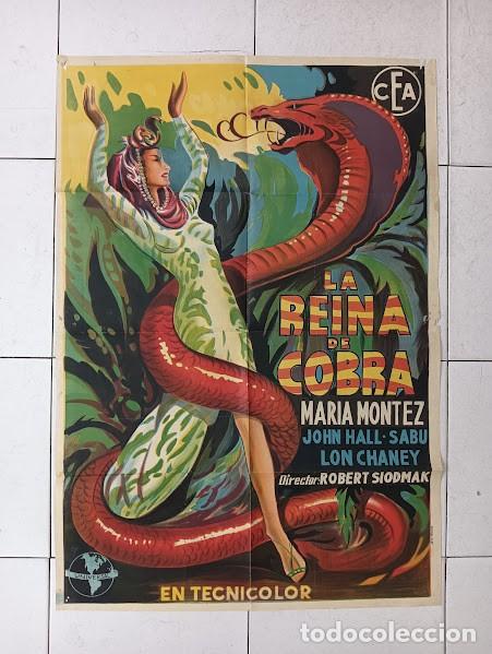 Cinema: SMP 2548 LA REINA DE COBRA MARIA MONTEZ POSTER ORIGINAL 60X90 ESTRENO LITOGRAFIA B raro
