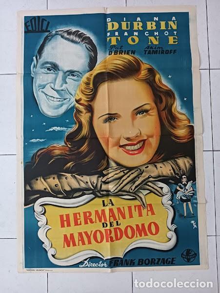Cin&eacute;ma: SMP 2551 LA HERMANITA DEL MAYORDOMO DIANA DURBIN POSTER ORIGINAL ESTRENO 70X100 LITOGRAFIA