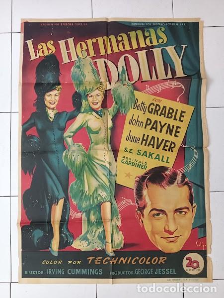 Cine: SMP 2552 LAS HERMANAS DOLLY BETTY GRABLE SOLIGO POSTER ORIGINAL ESTRENO 70X100 LITOGRAFIA
