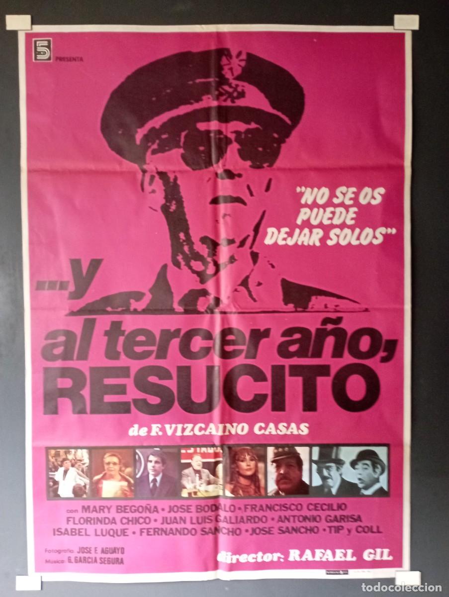 Cinema: ...Y al tercer a&ntilde;o, resucito, cartel de cine de 1980