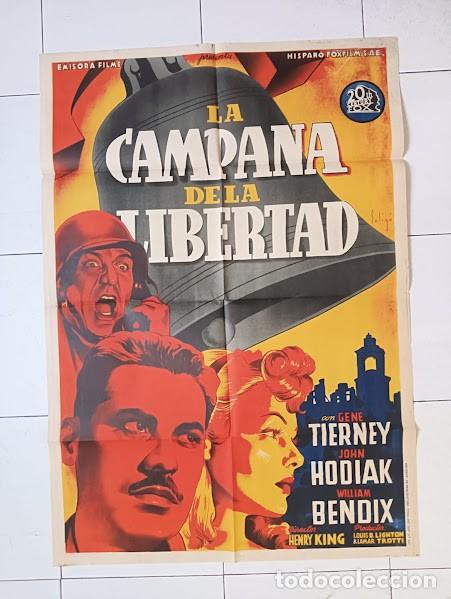 Cin&eacute;ma: SMP 2553 LA CAMPANA DE LA LIBERTAD GENE TIERNEY SOLIGO POSTER ORIGINAL ESTRENO 70X100 LITOGRAFIA
