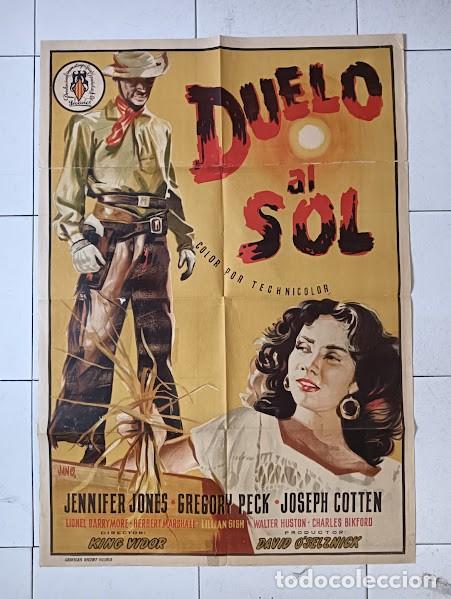 Cinema: SMP 2564 DUELO AL SOL GREGORY PECK JENNIFER JONES KING VIDOR POSTER ORIG ESTRENO 70X100 LITOGRAFIA