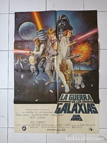 Cine: SMP 2566 LA GUERRA DE LAS GALAXIAS STAR WARS GEORGE LUCAS POSTER ORIGINAL ESTRENO 70X100 1978