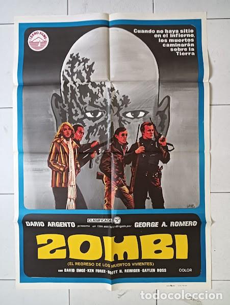 Cine: SMP 2569 ZOMBI ZOMBIE DAWN OF THE DEAD ROMERO ARGENTO POSTER ORIGINAL 70X100 ESTRENO