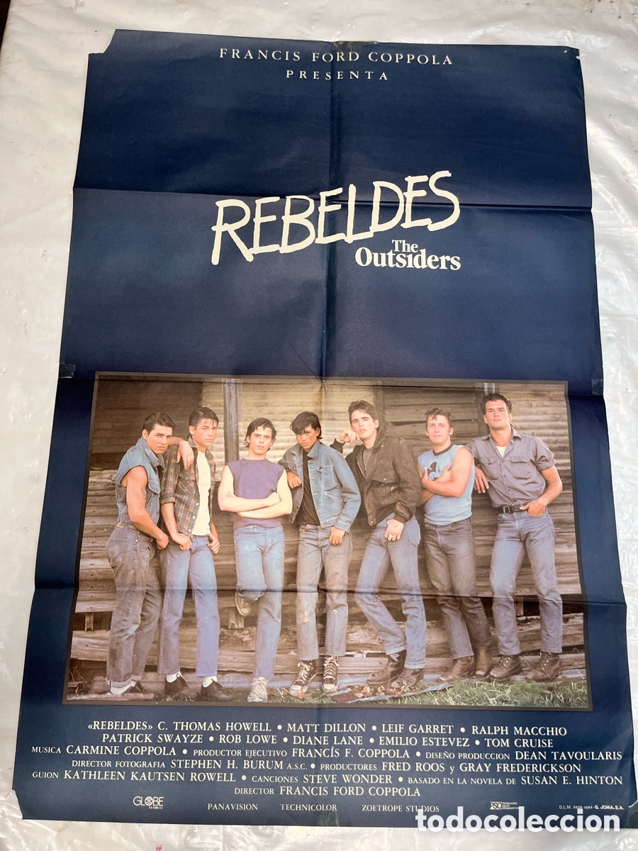 Cine: Cartel original de la pel&iacute;cula REBELDES the outsiders. CC038