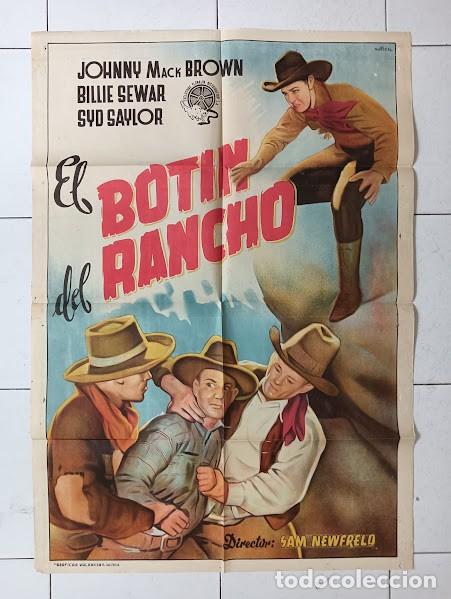 Cinema: SMP 2581 EL BOTIN DEL RANCHO JOHNNY MACK BROWN MARSEAL POSTER ORIGINAL 70X100 ESTRENO LITOGRAFIA