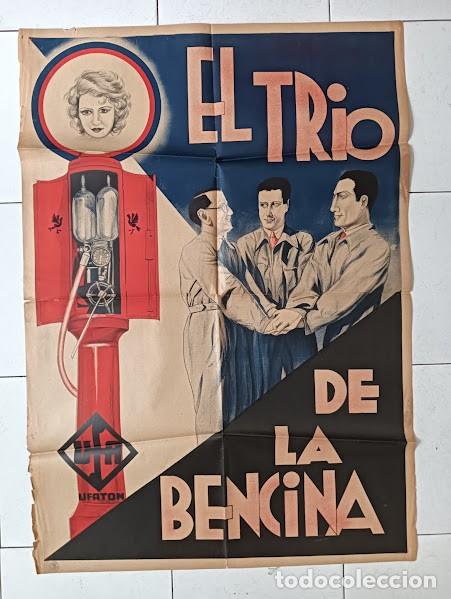 Cine: SMP 2590 EL TRIO DE LA BENCINA LILIAN HARVEY HENRI GARAT UFA POSTER ORIG 70X100 ESTRENO LITOGRAFIA