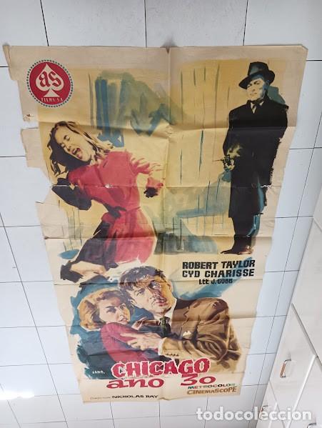 Cine: SMP B034 CHICAGO A&Ntilde;O 30 ROBERT TAYLOR CYD CHARISSE NICHOLAS RAY POSTER ORIG 3 hojas 100X205