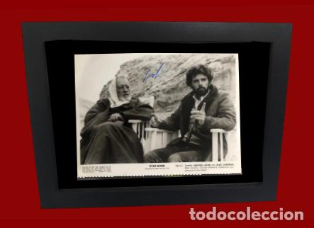 Cine: LA GUERRA DE LAS GALAXIAS, cuadro con firma de George Lucas (replica).