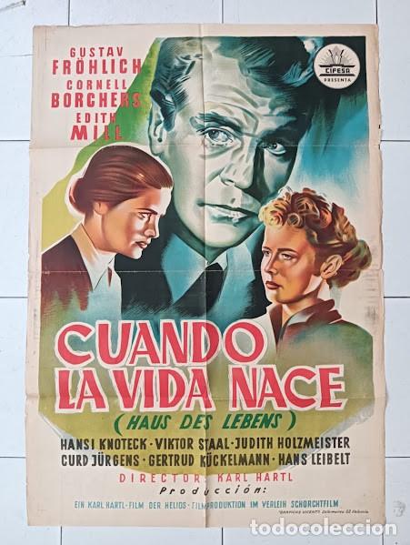 Cin&eacute;ma: SMP 2605 CUANDO LA VIDA NACE CORNELL BORCHERS CIFESA POSTER ORIGINAL ESTRENO 70X100 LITOGRAFIA