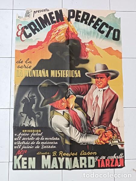 Cinema: SMP 2611 LA MONTA&Ntilde;A MISTERIOSA KEN MAYNARD SERIAL JORNADAS POSTER ORIGINAL 70X100 ESTRENO LITOGRAFIA