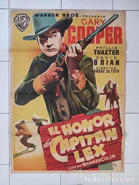 Cinema: SMP 2622 EL HONOR DEL CAPITAN LEX GARY COOPER POSTER ORIGINAL 70X100 ESTRENO LITOGRAFIA