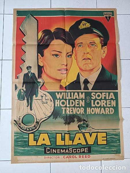 Cinema: SMP 2624 LA LLAVE SOFIA LOREN WILLIAM HOLDEN SOLIGO POSTER ORIGINAL 70X100 ESTRENO LITOGRAFIA