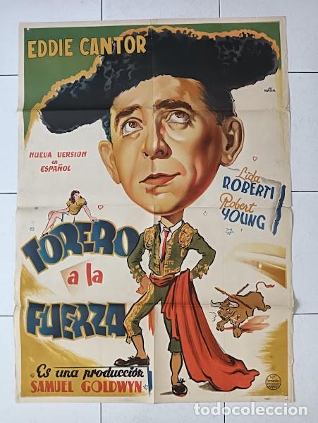 Cin&eacute;ma: SMP 2625 TORERO A LA FUERZA EDDIE CANTOR MARSEAL POSTER ORIGINAL 70X100 ESPA&Ntilde;OL LITOGRAFIA