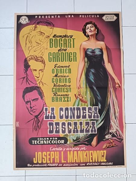Cinema: SMP 2628 LA CONDESA DESCALZA AVA GARDNER BOGART POSTER ORIGINAL ESTRENO 70X100