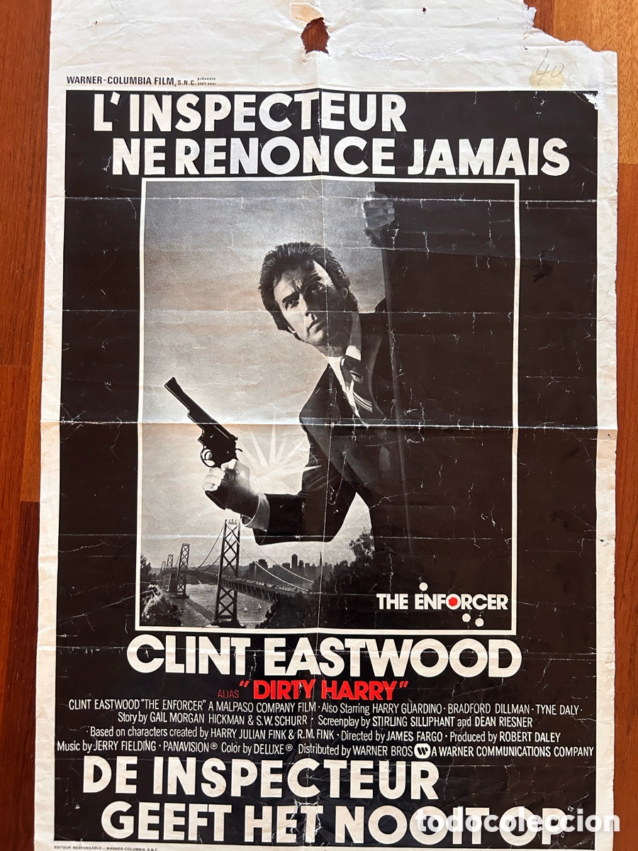 Cin&eacute;ma: P&oacute;ster original &ldquo;The Enforcer / Dirty Harry&rdquo; &ndash; Clint Eastwood &ndash; 1970s