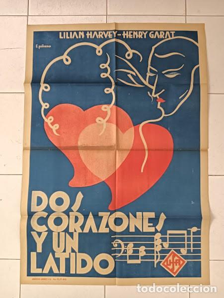 Cinema: SMP 2633 DOS CORAZONES Y UN LATIDO LILIAN HARVEY UFA PI&Ntilde;ANA POSTER ORIG 70X100 ESTRENO LITOGRAFIA