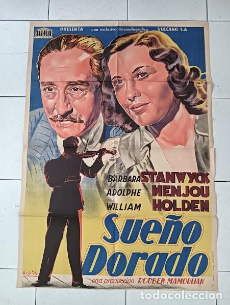 Cin&eacute;ma: SMP 2634 SUE&Ntilde;O DORADO BARBARA STANWYCK ADOLPHE MENJOU ARCHILLA POSTER ORIG 70X100 ESTRENO LITOGRAFIA
