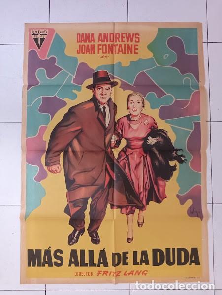 Cine: SMP 2643 MAS ALLA DE LA DUDA FRITZ LANG DANA ANDREWS SOLIGO POSTER ORIGINAL ESTRENO 70X100 LITO