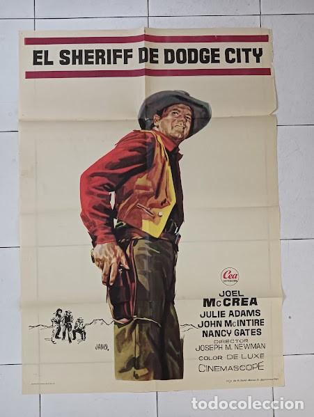 Cinema: SMP 2645 EL SHERIFF DE DODGE CITY JOEL MCCREA JULIE ADAMS JANO POSTER ORIGINAL 70X100 ESTRENO