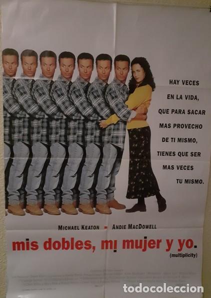 Cine: Cartel Original de Estreno Mis Dobles, Mi Mujer Y Yo (1996) Harold Ramis / Michael Keaton
