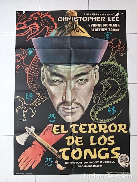 Cin&eacute;ma: SMP 2653 EL TERROR DE LOS TONGS HAMMER CHRISTOPHER LEE MAC POSTER ORIGINAL ESTRENO 70X100