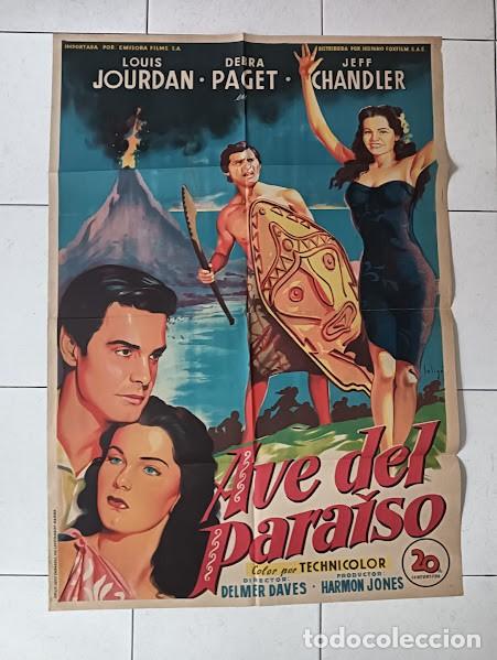 Cin&eacute;ma: SMP 2662 AVE DEL PARAISO DEBRA PAGET JEFF CHANDLER SOLIGO POSTER ORIGINAL 70X100 ESTRENO LITOGRAFIA