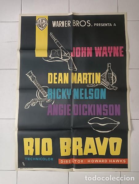 Cine: SMP 2666 RIO BRAVO JOHN WAYNE DEAN MARTIN HOWARD HAWKS POSTER ORIGINAL 70X100 AVANCE ESTRENO