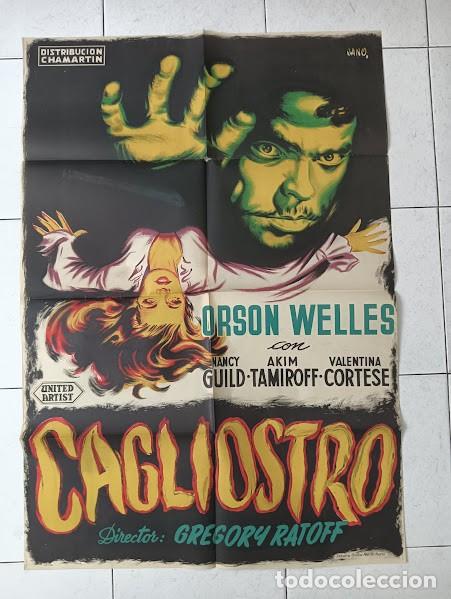 Cine: SMP 2671 CAGLIOSTRO ORSON WELLES JANO POSTER ORIGINAL 70X100 ESTRENO