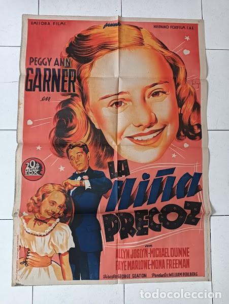 Cine: SMP 2676 LA NI&Ntilde;A PRECOZ PEGGY ANNE GARNER SOLIGO POSTER ORIGINAL 70X100 ESTRENO LITOGRAFIA
