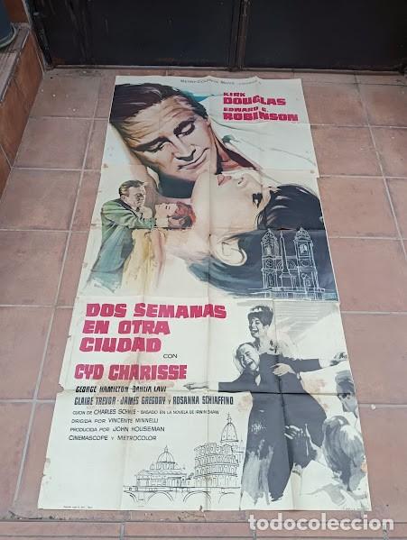 Cinema: SMP 2682 DOS SEMANAS EN OTRA CIUDAD KIRK DOUGLAS CYD CHARISSE POSTER ORIGINAL 3 hojas 100X205 ESTREN