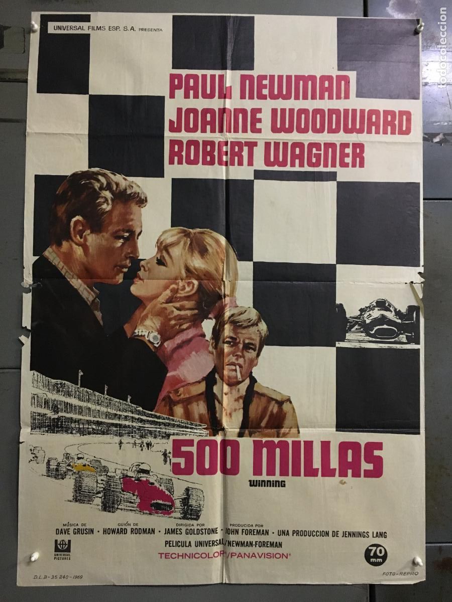 Kino: ODC C640 500 MILLAS winning PAUL NEWMAN AUTOMOVILISMO POSTER ORIGINAL 70X100 ESTRENO