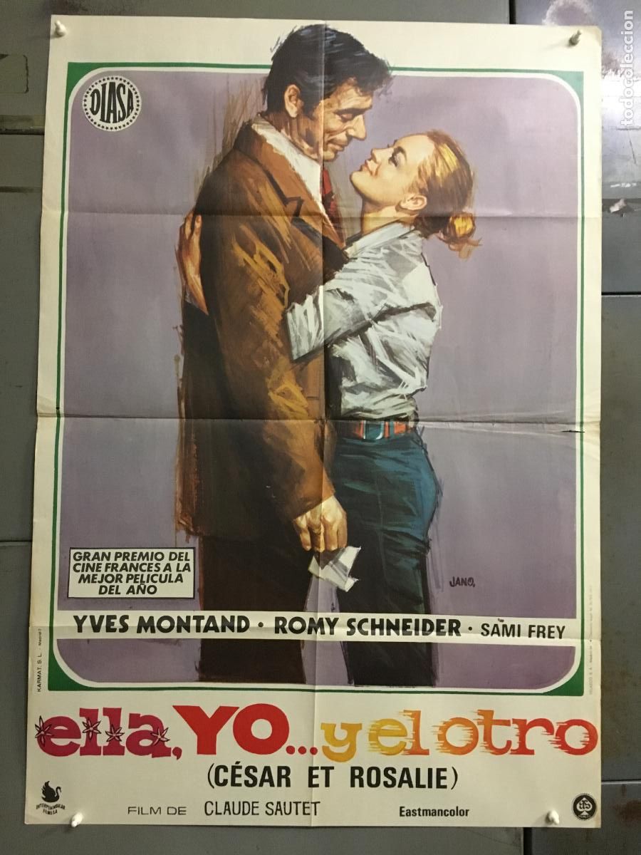 Cinema: ODC C643 ELLA YO Y EL OTRO ROMY SCHNEIDER YVES MONTAND POSTER ORIGINAL 70X100 ESTRENO