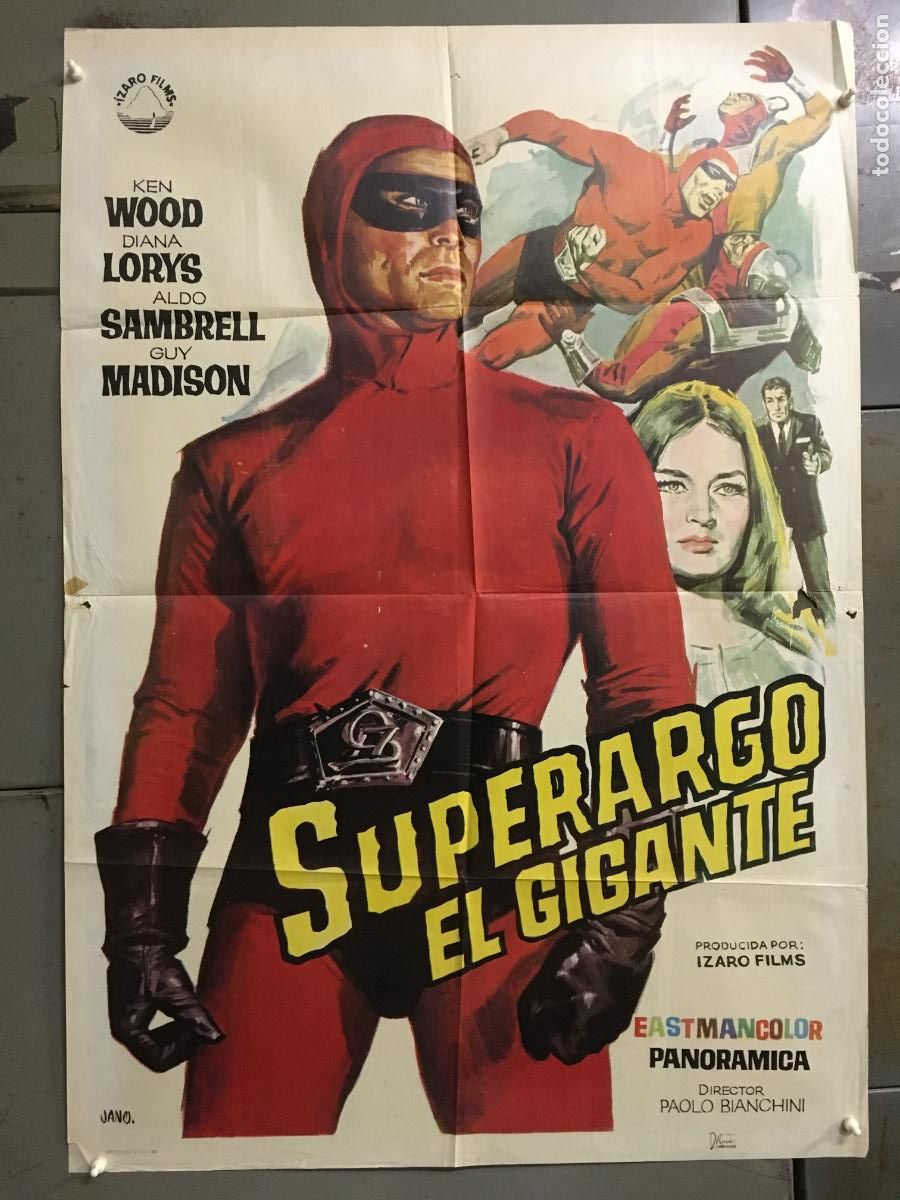 Cine: ODC C644 SUPERARGO EL GIGANTE KEN WOOD NICK NOSTRO POSTER ORIGiNAL 70X100 ESTRENO