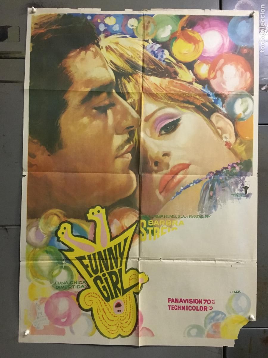 Cine: ODC C647 FUNNY GIRL BARBRA STREISAND OMAR SHARIF MAC POSTER ORIGINAL 70X100 ESTRENO
