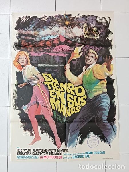 Cine: SMP 2686 EL TIEMPO EN SUS MANOS ROD TAYLOR GEORGE PAL MAC POSTER ORIGINAL 70X100 ESTRENO