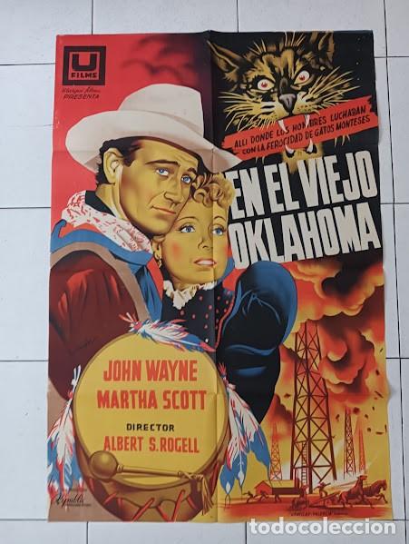 Cin&eacute;ma: SMP 2690 EN EL VIEJO OKLAHOMA JOHN WAYNE MARTHA SCOTT POSTER ORIGINAL 70X100 ESTRENO LITOGRAFIA