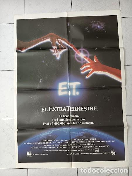 Cine: SMP 2693 E.T. EL EXTRATERRESTRE STEVEN SPIELBERG POSTER ORIGINAL 70X100 ESTRENO raro