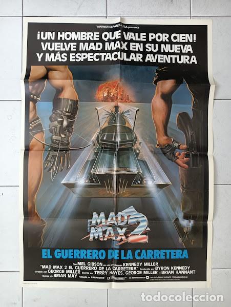 Cine: SMP 2694 MAD MAX 2 MEL GIBSON POSTER ORIGINAL 70X100 ESTRENO raro