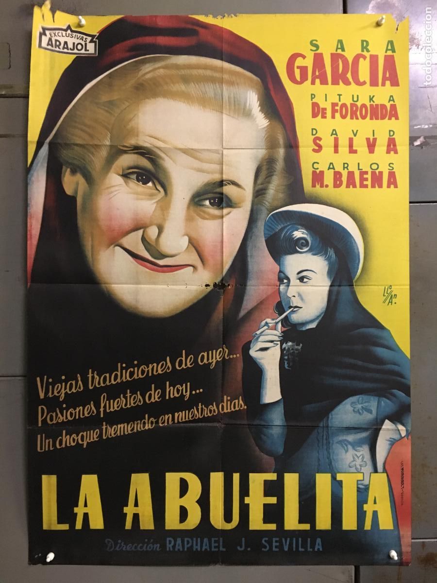 Cine: AFP01 LA ABUELITA SARA GARCIA POSTER ORIGINAL ESTRENO 70X100 LITOGRAFIA
