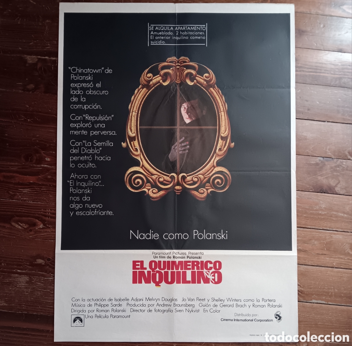 Cin&eacute;ma: EL QUIM&Eacute;RICO INQUILINO (THE TENANT) CARTEL ORIGINAL ESTRENO 1977 ROMAN POLANSKI