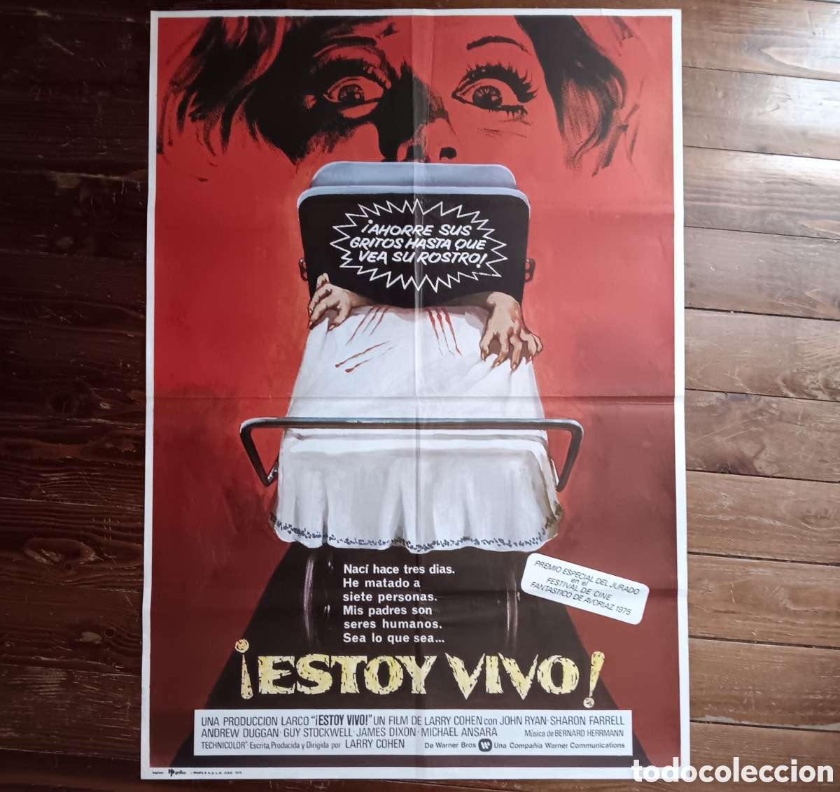 Cin&eacute;ma: &iexcl;ESTOY VIVO! (IT'S ALIVE!) CARTEL ORIGINAL ESTRENO 1975 LARRY COHEN, JOHN P. RYAN