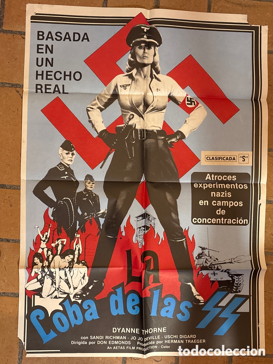 Cinema: Cartel p&oacute;ster de cine, la Loba de las SS. Pel&iacute;cula de culto.
