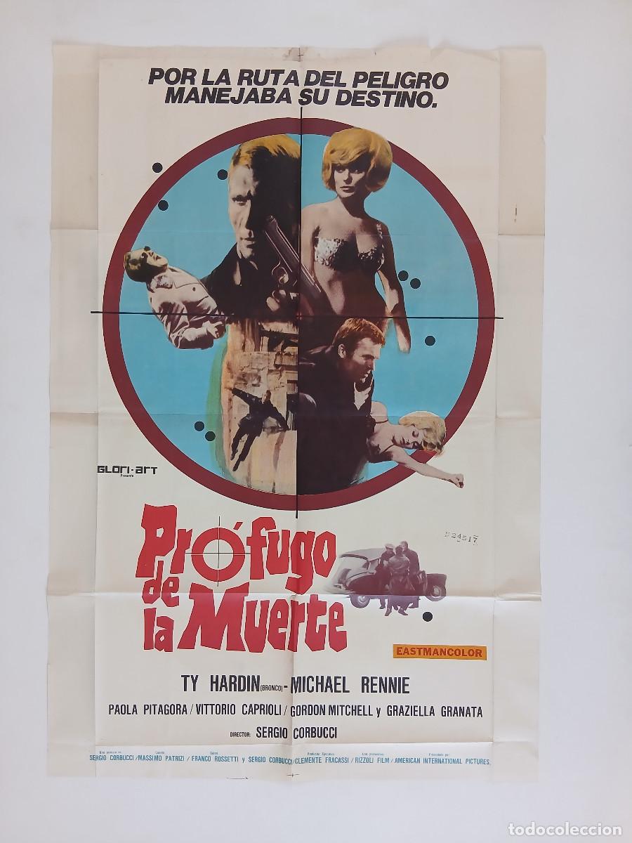 Cine: MUERTE EN FUGA (1967) cartel argentino 110x75 litografico SERGIO CORBUCCI MICHAEL RENNIE