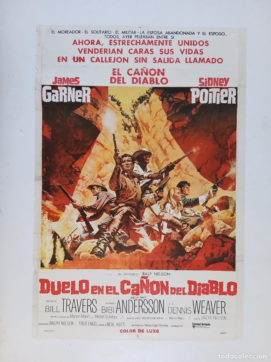 Cine: DUELO EN DIABLO (1956) cartel argentino 110x75 litografico BIBI ANDERSSON RALPH NELSON