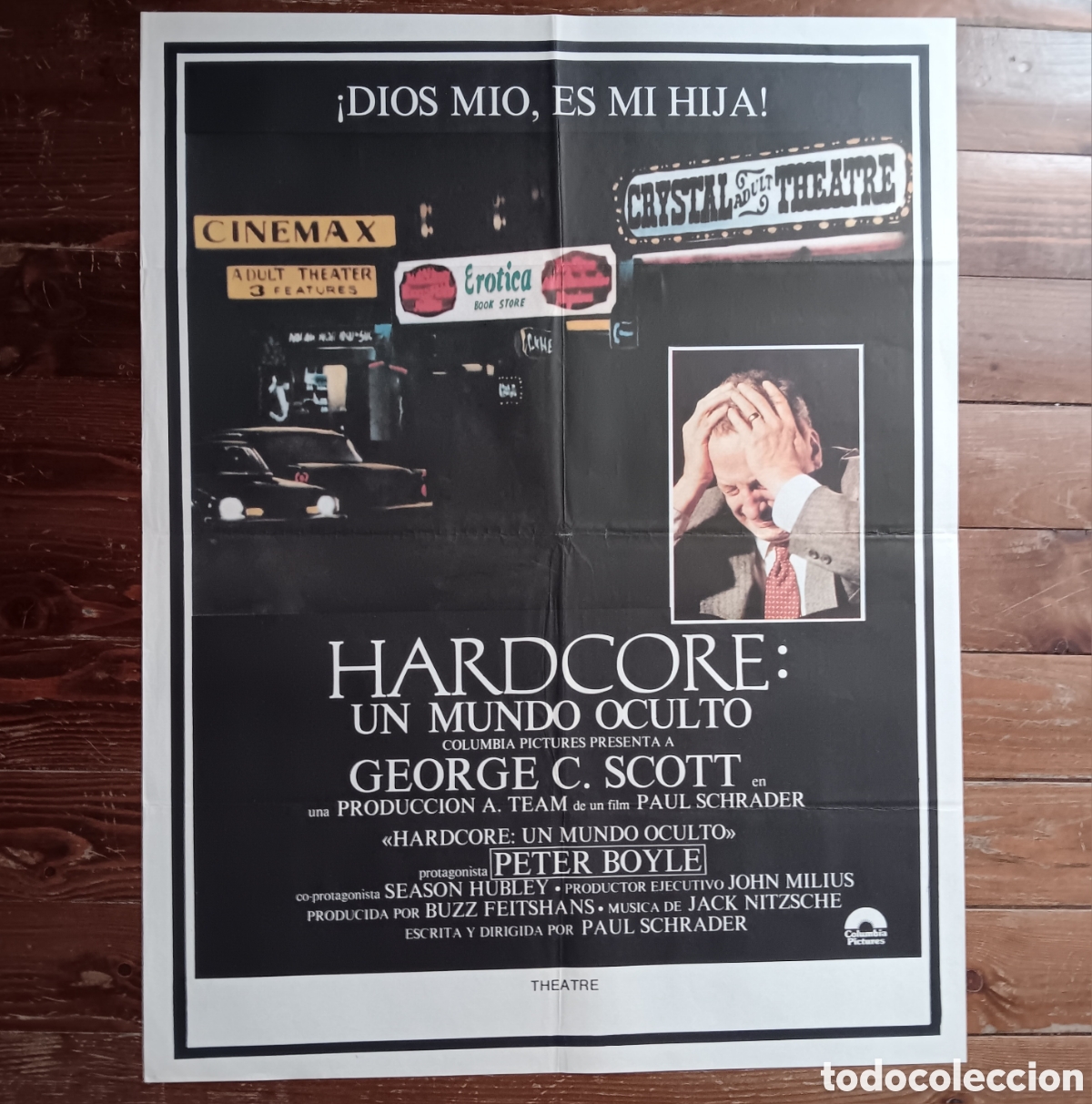 Cine: &rdquo;HARDCORE: UN MUNDO OCULTO&rdquo; CARTEL ORIGINAL ESTRENO 1979 PAUL SCHRADER, GEORGE C. SCOTT