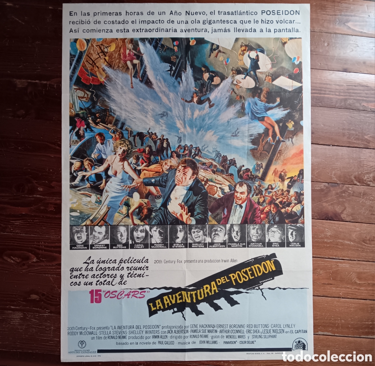 Cine: &rdquo;LA AVENTURA DEL POSEID&Oacute;N&rdquo; CARTEL ORIGINAL ESTRENO 1973 GENE HACKMAN, ERNEST BORGNINE